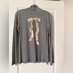 Viktor & Rolf Black and White Patterned Top with Cream Accent